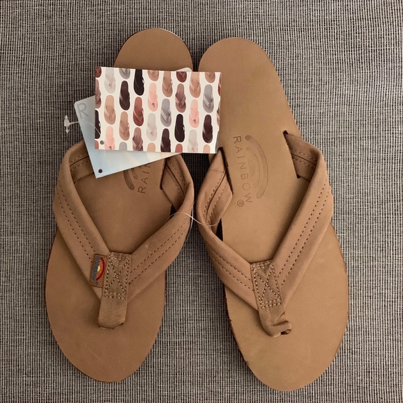 rainbow sandals single layer premier leather with arch support
